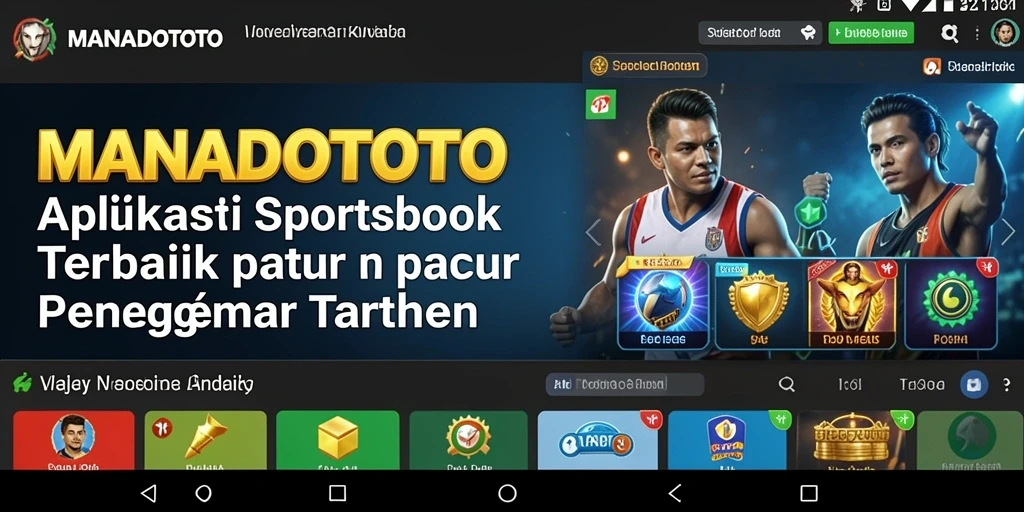 Tampilan utama MANADOTOTO dengan antarmuka intuitif untuk taruhan olahraga.