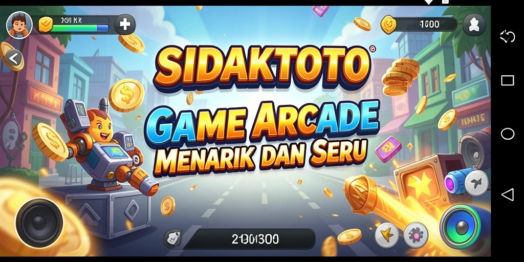 Screenshot SIDAKTOTO menunjukan gameplay seru dan menantang dalam game Arcade.